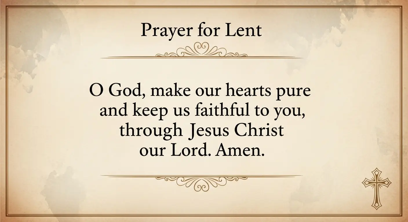 Short Prayers for Lent