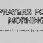 Prayers for Morning