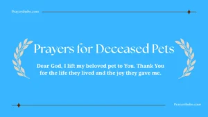 Prayers for Deceased Pets